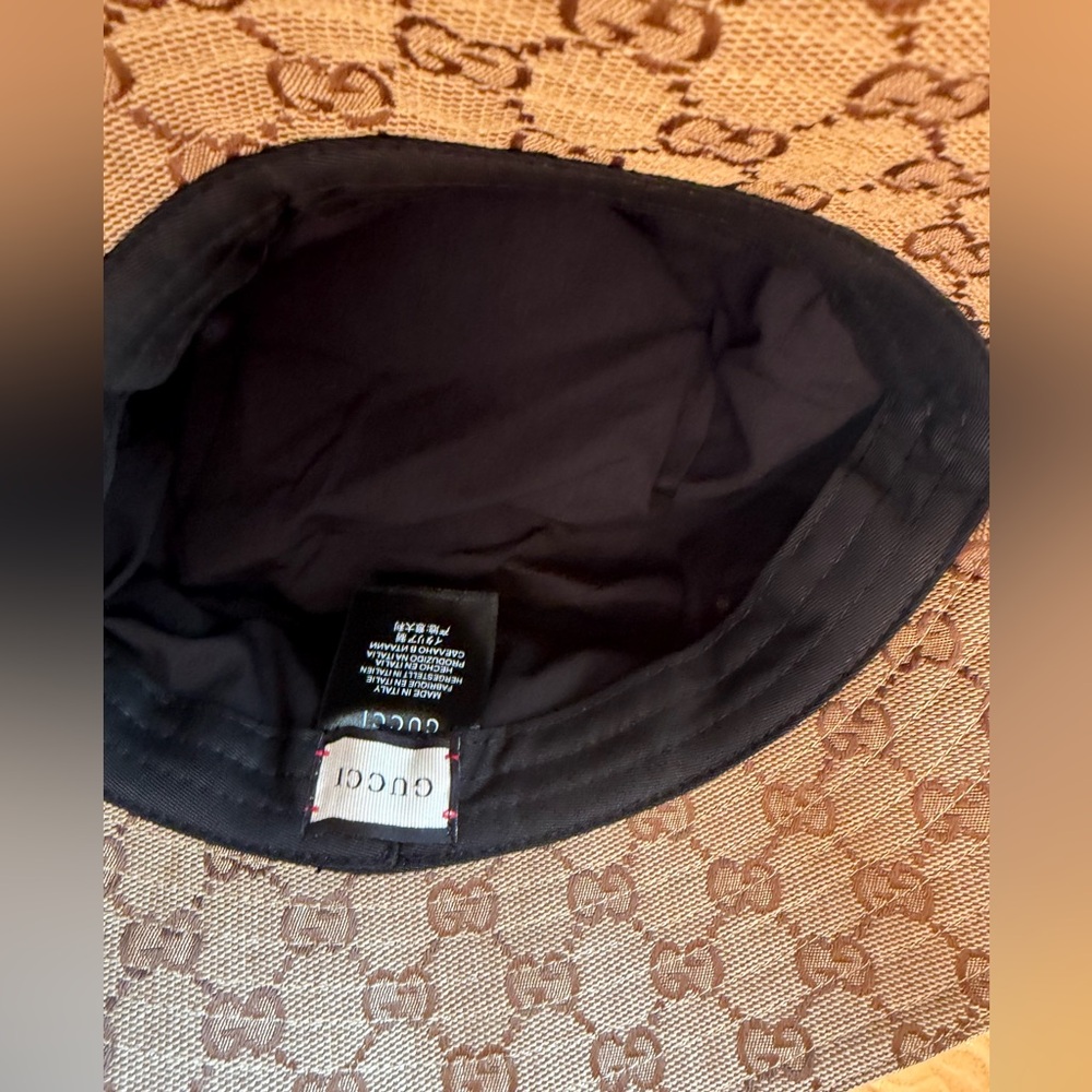 Tan Monogram Bucket Hat NWOT - Picture 5 of 6